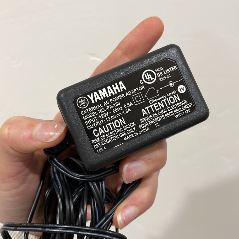Yamaha external AC power adapter model number. PA/150.